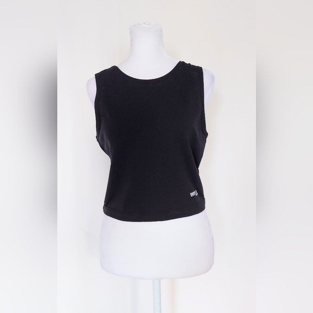 Brooks Sleeveless Cropped Athletic Tank Top Womens Size Large Black